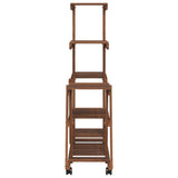 Flower Stand with Wheels 95x25x101 cm Solid Wood Fir 362881