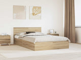 Bed Frame Sonoma Oak 120 x 200 cm Engineered Wood 3408692