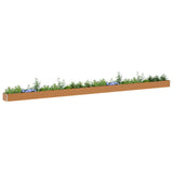 Garden Raised Bed Light Brown 970 x 50 x 36 cm Galvanised Steel 42017350