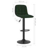 Bar Stools 2 pcs Dark Green Velvet 333994