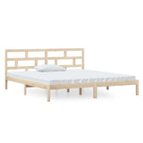 3101198 Bed Frame without Mattress Solid Wood 140x190 cm