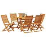 Garden Dining Set Folding 7 pcs Brown Solid Acacia Wood 3375755