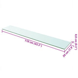 Shelves 2 pcs Panel Glass Clear 110x20 cm 3051589