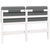 Upholstered Headboard White and Light Grey 140 cm 880127