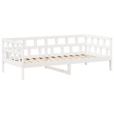 Day Bed with Roof without Mattress White 80x200 cm Solid Wood 3282238