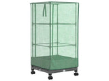 Garden Planter with Greenhouse Cover&Wheels Light Grey PP 3422927