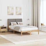 Bed Frame with Headboard Brown 120 x 200 cm Solid Pine Wood 878892