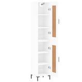 Highboard White 34.5x34x180 cm Engineered Wood 3200449