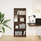 Bookcase Brown Oak 60x24x143 cm Engineered Wood 857818