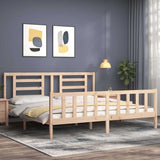 Bed Frame without Mattress 200x200 cm Solid Wood Pine 3192901