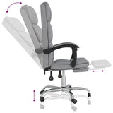 Reclining Office Chair Light Grey Fabric 349798