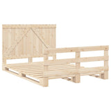 Bed Frame without Mattress with Headboard 160x200 cm Solid Wood 3281559