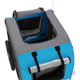 Pet Bike Trailer Blue and Grey Oxford Fabric and Iron 93827