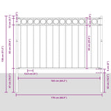 Fence Element ASSEN Grey 170 x 130 cm Steel 42003908