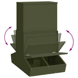 Pig Feeder Olive Green 82 x 51 x 91.5 cm Cold-Rolled Steel 874643