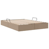 Storage Bed with Mattress Cappucino 140 x 200 cm Faux leather 3369952