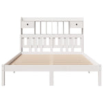ZNTS Bookcase Bed without Mattress White 160x200 cm Solid Wood Pine 3322346
