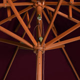 Double Decker Parasol with Wooden Pole Bordeaux Red 270 cm 313764