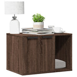 Cat Litter Box Enclosure Brown Oak 60x40x40 cm Engineered Wood 857730