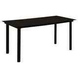 Garden Dining Set Black 3060276