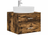 Wall-Mounted Sink Vanity Smoked Oak 49.5 x 44.5 x 65 cm 890298