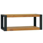 ZNTS Bathroom Cabinet 90x45x35 cm Solid Wood Teak 338231