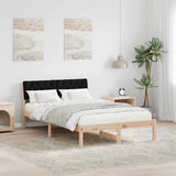 Bed frame Brown and black 120 x 190 cm Solid pine wood 878626