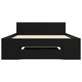 Bed Frame with Storage Black Oak 80 x 200 cm Engineered Wood 3429603