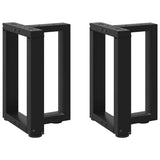 Coffee Table Legs T-Shaped 2 pcs Black 28x25x cm Steel 4013020
