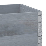 Pallet Collars 3 pcs Grey 100x50 cm Solid Wood Pine 3295372