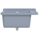 Sink Washbasin for Wall Mounting Grey 60x40x28 cm Resin 4002798