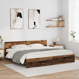 Bed Frame with Headboard Old Wood 180 x 200 cm Engineered Wood 3403595