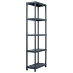 Storage Shelf Rack Black 125 kg 60x30x180 cm Plastic 45674