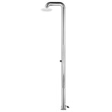 Garden Shower with Grey Base 230 cm Stainless Steel 3070794