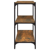 Book Cabinet Smoked Oak 60x33x70.5 cm Engineered Wood and Steel 819324