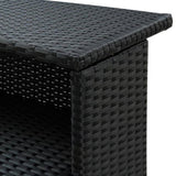 ZNTS Garden Bar Table Black 120x55x110 cm Poly Rattan 313468