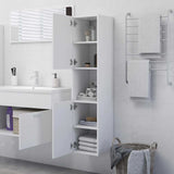 804997 Bathroom Cabinet White 30x30x130 cm Engineered Wood