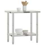 Kitchen Work Table 82.5x55x85 cm Stainless Steel 376454