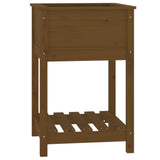 Planter with Shelf Honey Brown 54x54x81 cm Solid Wood Pine 823776