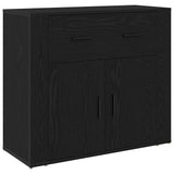 Highboard Black Oak 80 x 33 x 150 cm Engineered Wood 3333080
