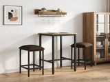 Bar Stool 2 pcs Taupe 40 x 32 x 64 cm Engineered Wood 8006166