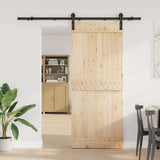 Sliding Door Hardware Kit 200 cm Steel Black 4009749