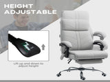 Faux Leather Massage Office Chair - Light Grey T3398P329951