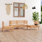 4 Piece Garden Lounge Set Solid Pinewood 3082522