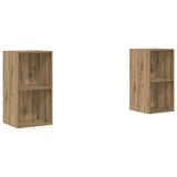 TV Cabinet Set Wall-mounted 2 pcs Artisan Oak 37 x 37 x 72 cm 3393557