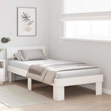 Bed Frame with Headboard White 100 x 200 cm Solid Pine Wood 872582