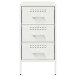 ZNTS Bedside Cabinets 2 pcs White 36x39x68 cm Steel 843089