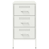 ZNTS Bedside Cabinets 2 pcs White 36x39x68 cm Steel 843089