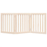 Dog Gate Foldable 3 Panels 150 cm Poplar Wood 352236