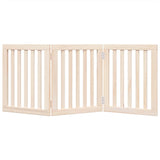 Dog Gate Foldable 3 Panels 150 cm Poplar Wood 352236